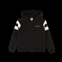 Karl Lagerfeld Kids Striped Sleeve Zip Hoodie Black (Kids)
