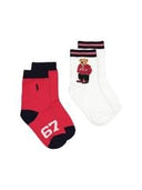 Polo Ralph Lauren Polo Bear Crew Socks 2-Pack Red/White (Kids)