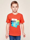 Calvin Klein Jeans Monogram Patches T-Shirt Red (Kids)