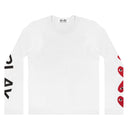 Comme des Garçons Play Printed Sleeve Long Sleeve T-Shirt White (Women)