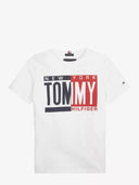 Tommy Hilfiger New York Puff Print T-Shirt White (Kids)