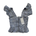 Lug Von Siga Sophie Shirred Cotton-Voile Top Blue Print