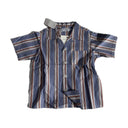 East End Highlanders Striped Camp Collar Shirt Blue (Kids)