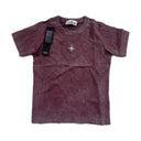 Stone Island Junior Embroidered Compass T-Shirt Burgundy (Kids)