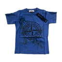 Stone Island Junior Camo Compass T-Shirt Blue (Kids)