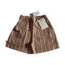 East End Highlanders Striped Cuffed Shorts Brown (Junior)