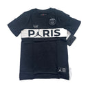 Jordan x PSG Paris Stripe T-Shirt Black (Junior)