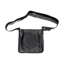 Stella McCartney Laser Cut Mini Crossbody Bag Dark Grey
