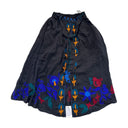 Forte Forte Floral-Embroidered Midi Skirt Black