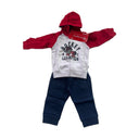 Champion Hooded Full Zip Suit White/Red Hockey (Baby)