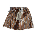 East End Highlanders Striped Drawstring Shorts Brown (Kids)