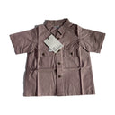 East End Highlanders Flap Pocket Short Sleeve Shirt Dusty Pink (Kids)