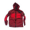 Stone Island Junior Hooded Ripstop Jacket Red (Kids)