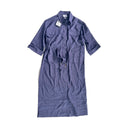 St. John Dupioni Silk Belted Utility Shirtdress Navy