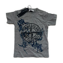 Stone Island Junior Camo Compass T-Shirt Grey Melange (Kids)