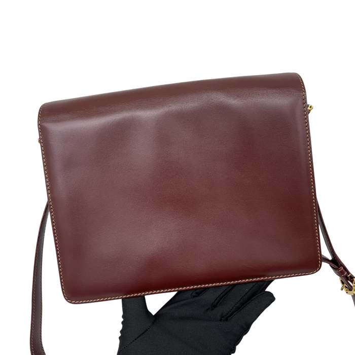 Cartier Red Leather Must De Cartier Shoulder Flap Bag | Pre-Loved