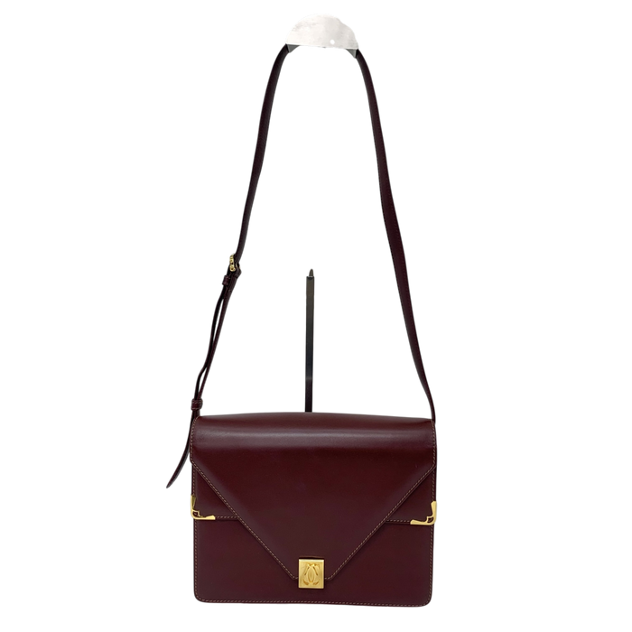 Cartier Red Leather Must De Cartier Shoulder Flap Bag | Pre-Loved