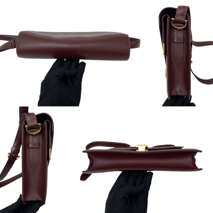 Cartier Red Leather Must De Cartier Shoulder Flap Bag | Pre-Loved