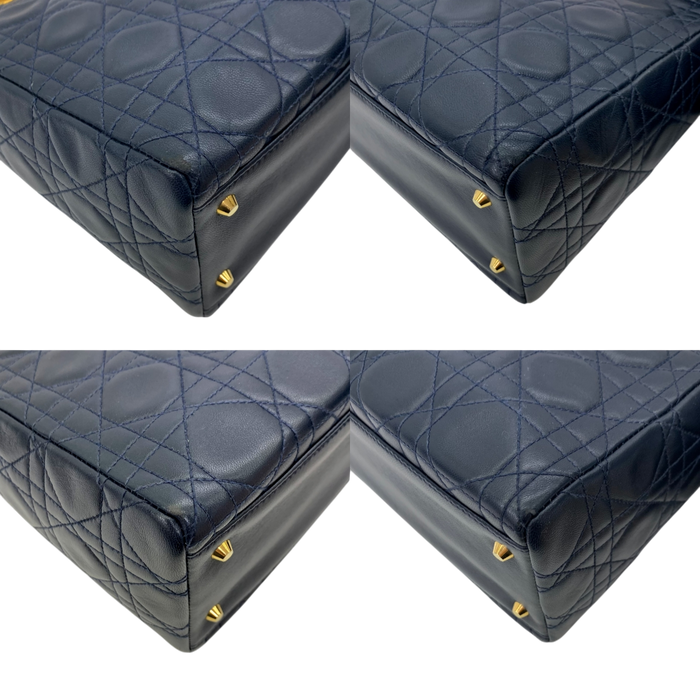 Dior Lady Dior Medium Lambskin Blue GHW | Pre-Loved