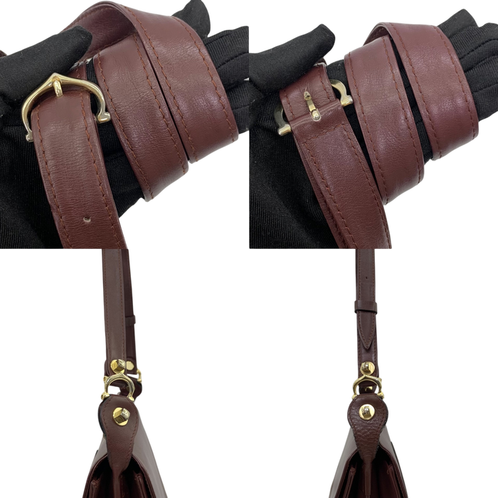 Cartier Red Maroon Must De Cartier Messenger Shoulder Bag | Pre-Loved