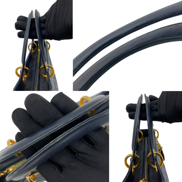 Dior Lady Dior Medium Lambskin Blue GHW | Pre-Loved