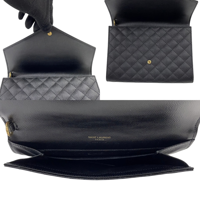 Saint Laurent Black 651030 Leather Clutch | Pre-Loved