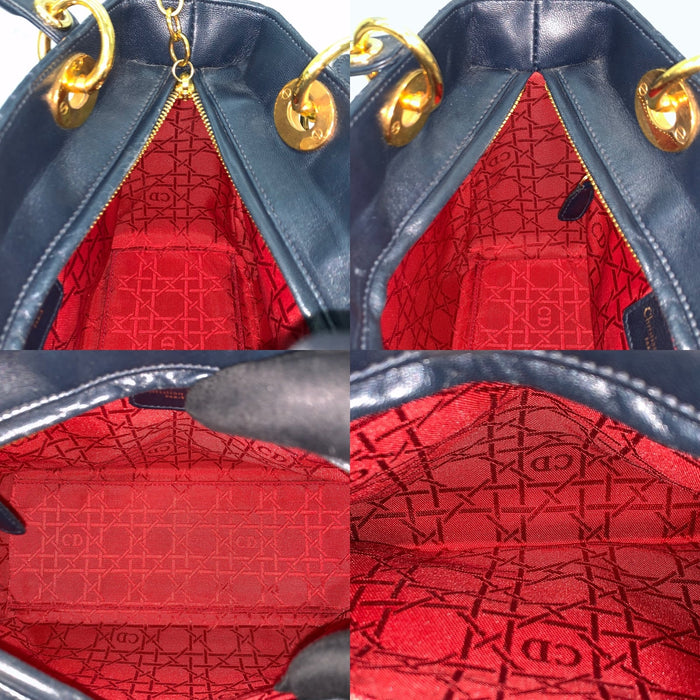 Dior Lady Dior Medium Lambskin Blue GHW | Pre-Loved