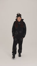 Denim Tears The Cotton Wreath Pantaloni de trening negru monocrom