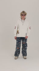 Hanorac Travis Scott Utopia Circus Maximus Euro Tour Alb