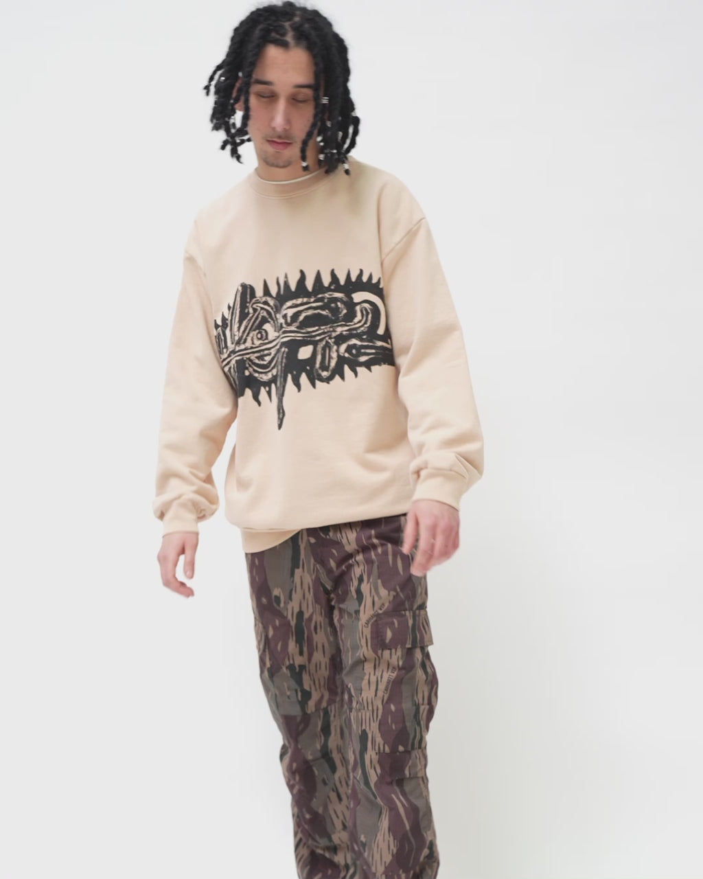 Travis Scott Utopia A3 Crewneck Light Brown-True to Sole