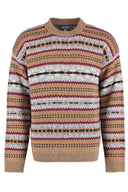 Woolrich Fair Isle Crewneck Sweater Camel