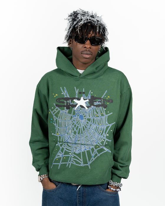 Sp5der Web Hoodie Hunter Green - True to Sole- 2