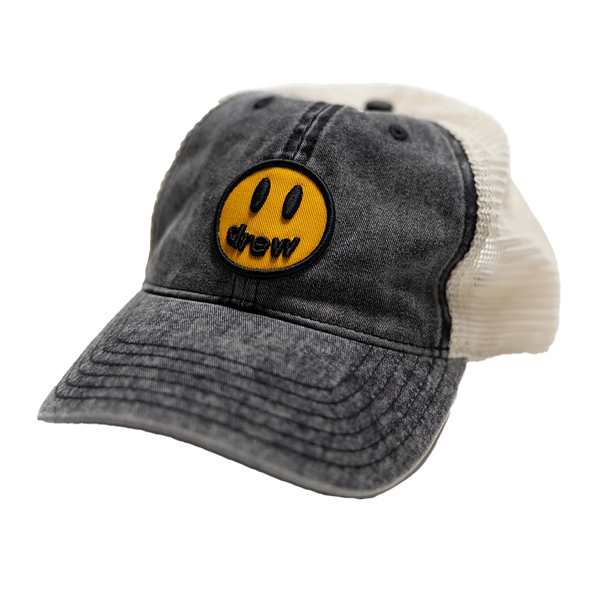 drew house mascot team hat faded black/white  - True to Sole-1