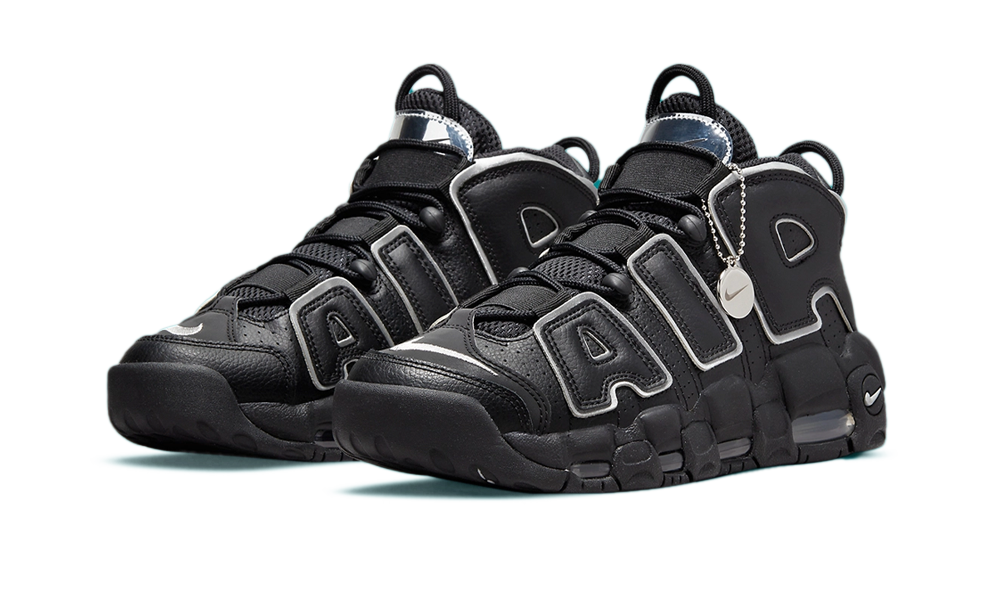 Nike air more uptempo 96 black/silver sale