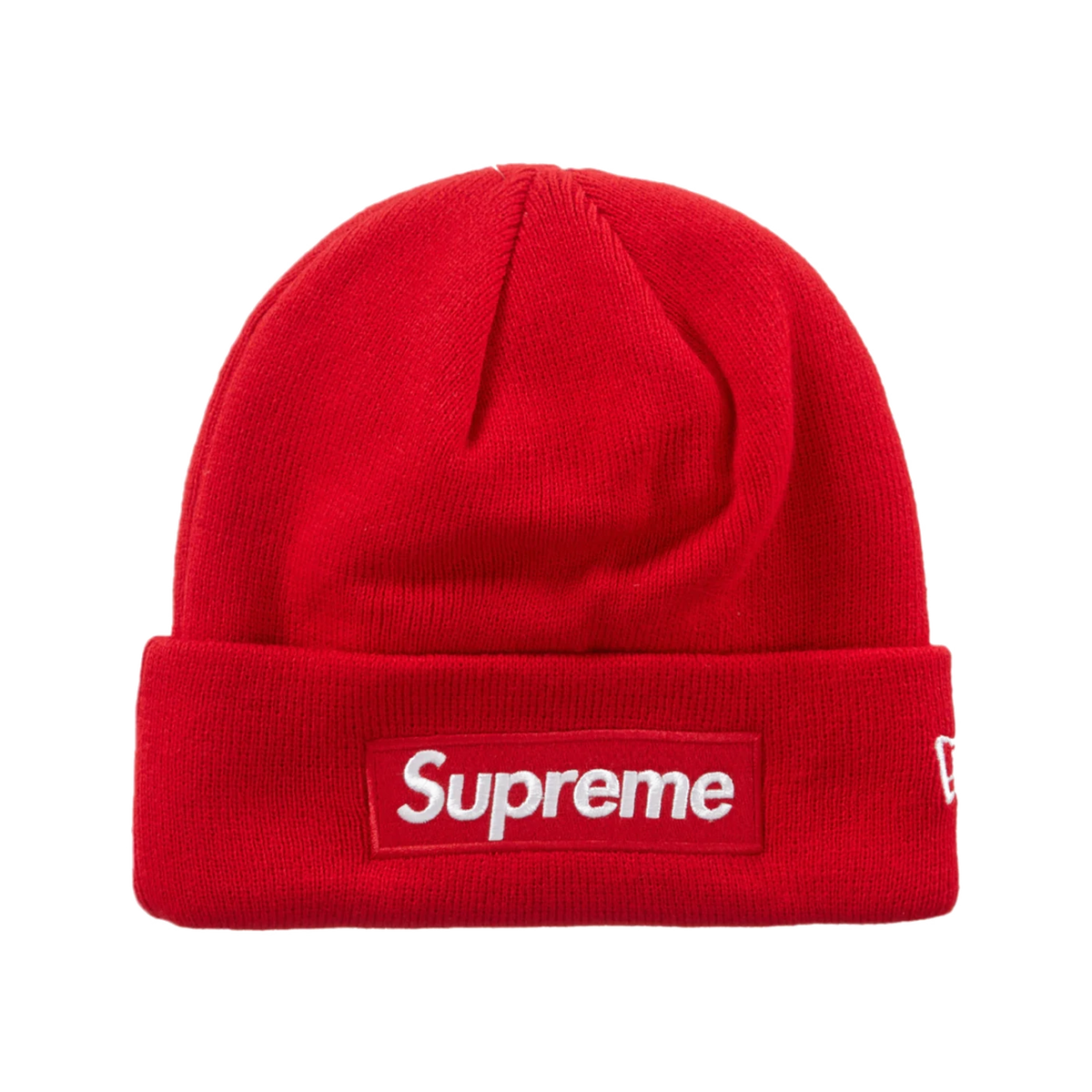 Supreme New Era Box Logo Beanie FW23 Red True to Sole