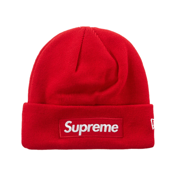 Supreme New Era Box Logo Beanie (FW23) Red - True to Sole Supreme New Era Box Logo Beanie (FW23) Red - True to Sole