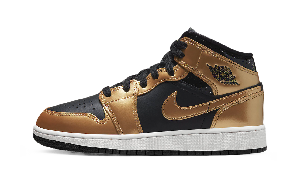 Air Jordan 1 Mid SE Metallic Gold Black DR6967 071 True to Sole