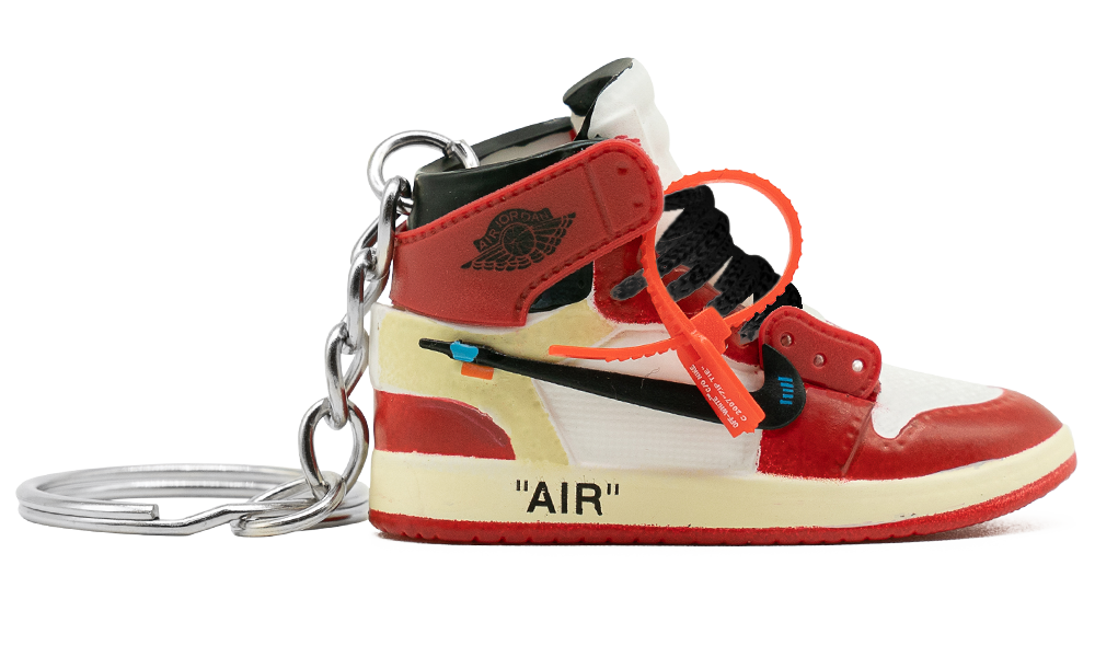 Keychain Off-White x Air Jordan 1 High Chicago (with black lace)

