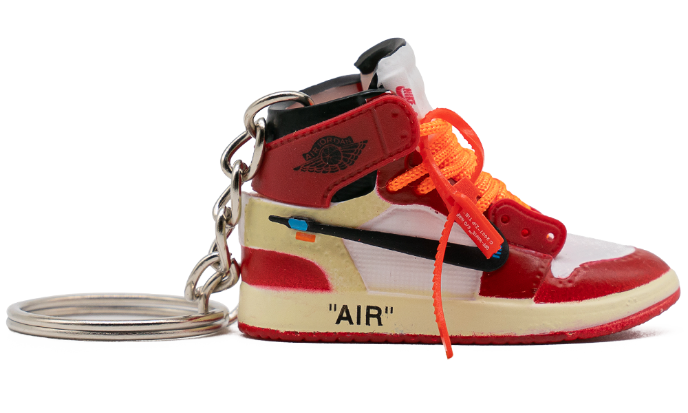 Off-White x Air Jordan 1 High Chicago kulcstartó (narancs fűző) - True to sOel