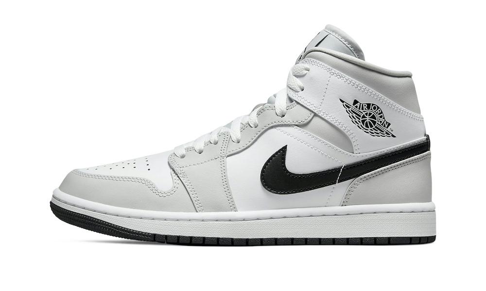 Air Jordan 1 Mid Light Smoke Grey True to Sole