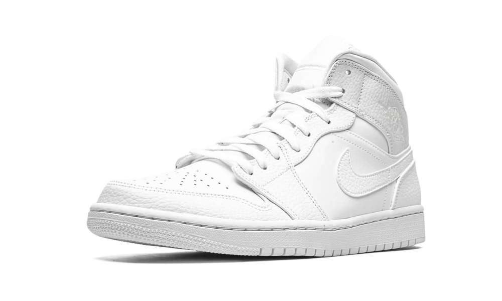 Jordan 1 sales triple white mid