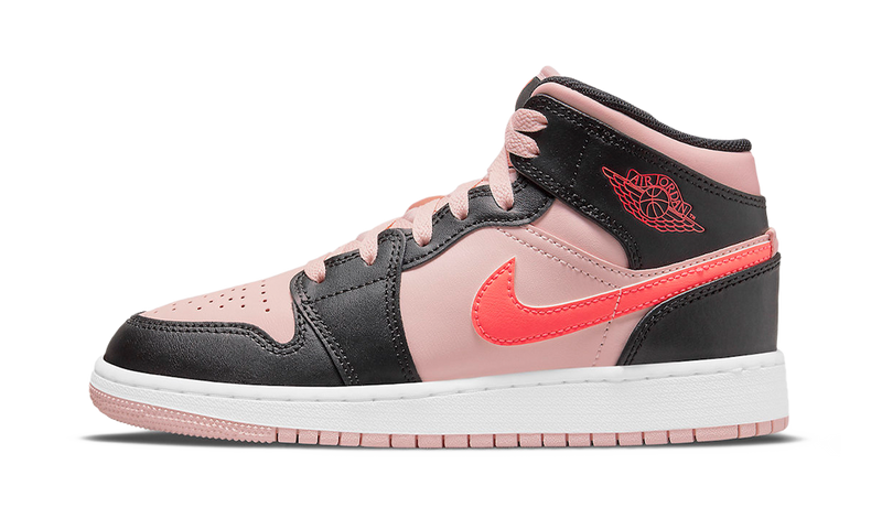 Air Jordan 1 Mid Black Pink Crimson (CT8527-016) - True to Sole