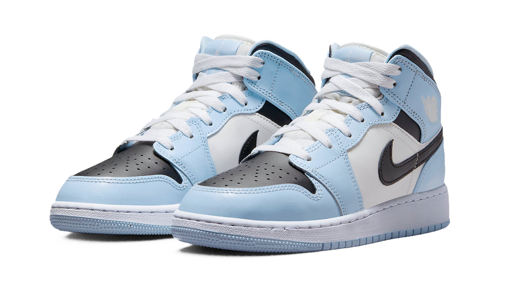Air Jordan 1 Mid Ice Blue 555112 401 True to Sole
