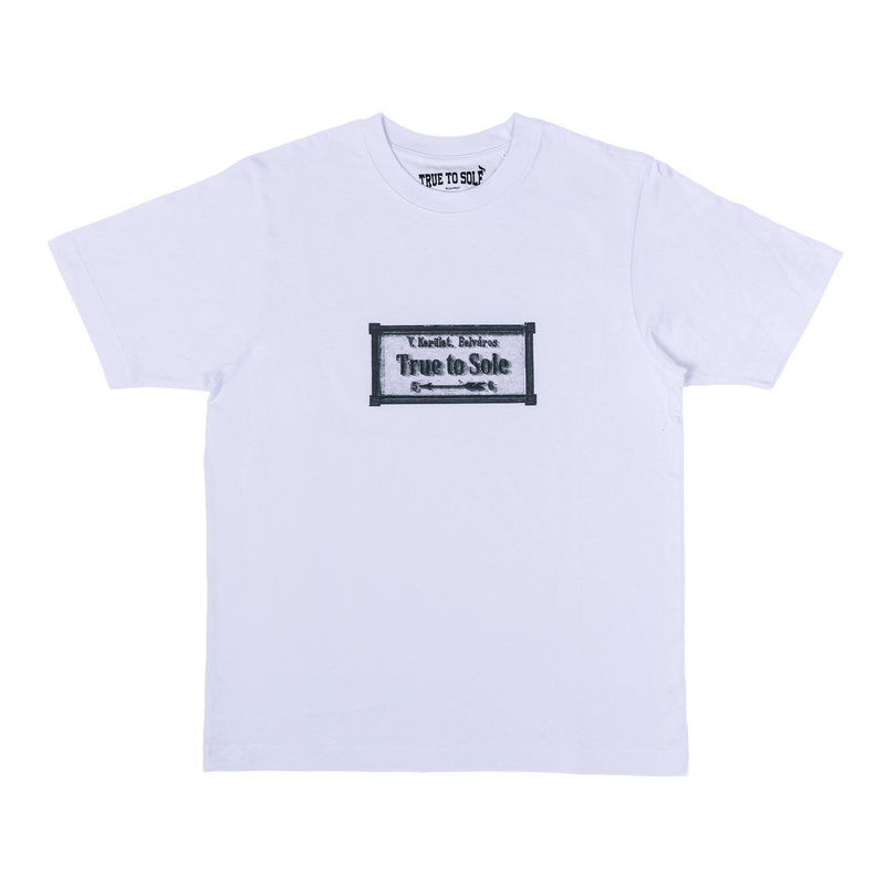 Street Sign Tee White - True to Sole CAPITAL collection