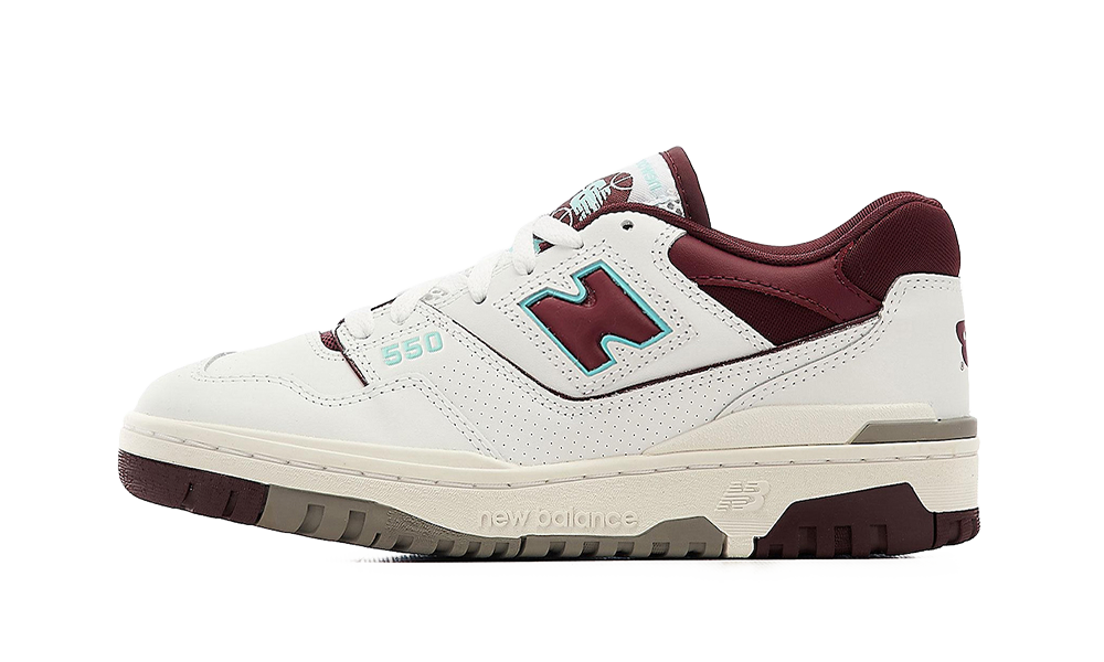 New Balance 550 Burgundy True to Sole - Main Image