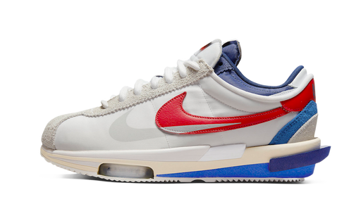 Nike Cortez 4.0 Sacai White University Red Blue (DQ0581-100) - True to Sole