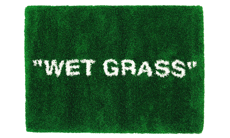 Virgil Abloh x IKEA MARKERAD "WET GRASS" Rug 195x132 CM Green - True to Sole