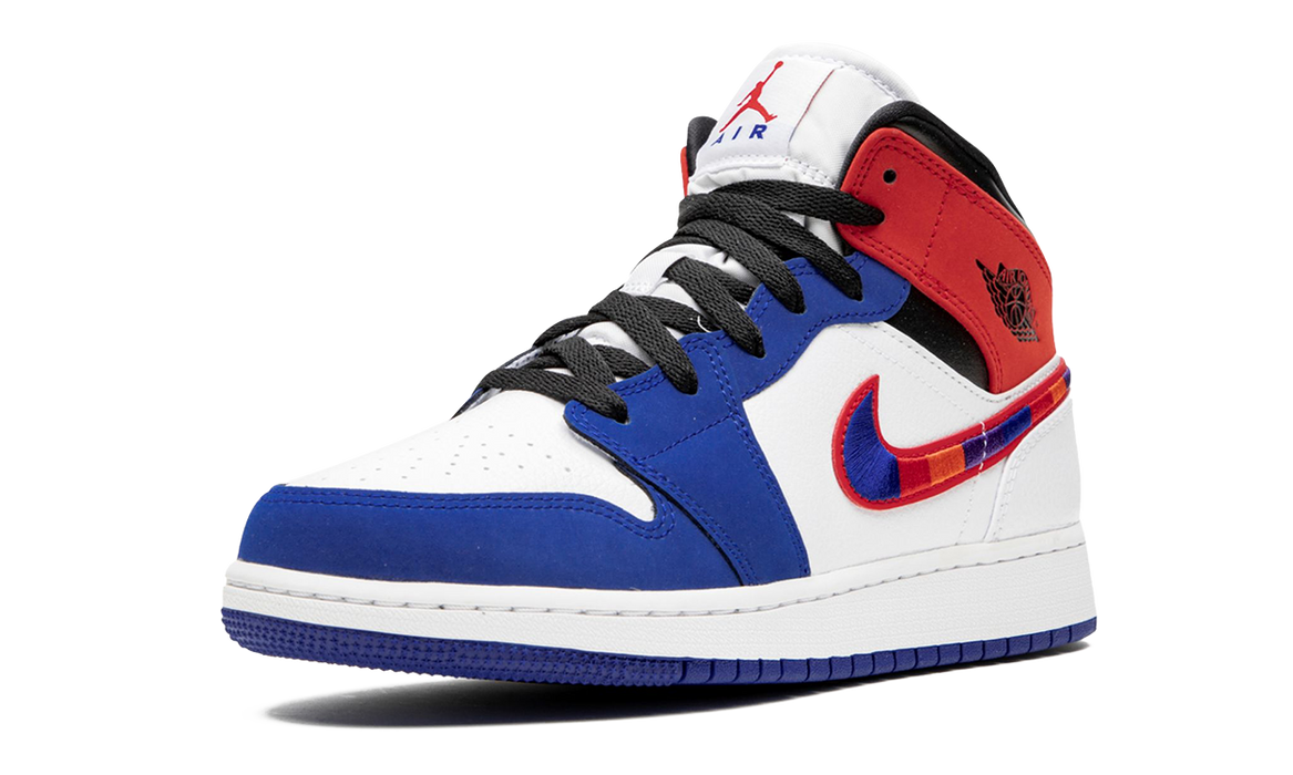 Air jordan 1 mid multicolor deals swoosh