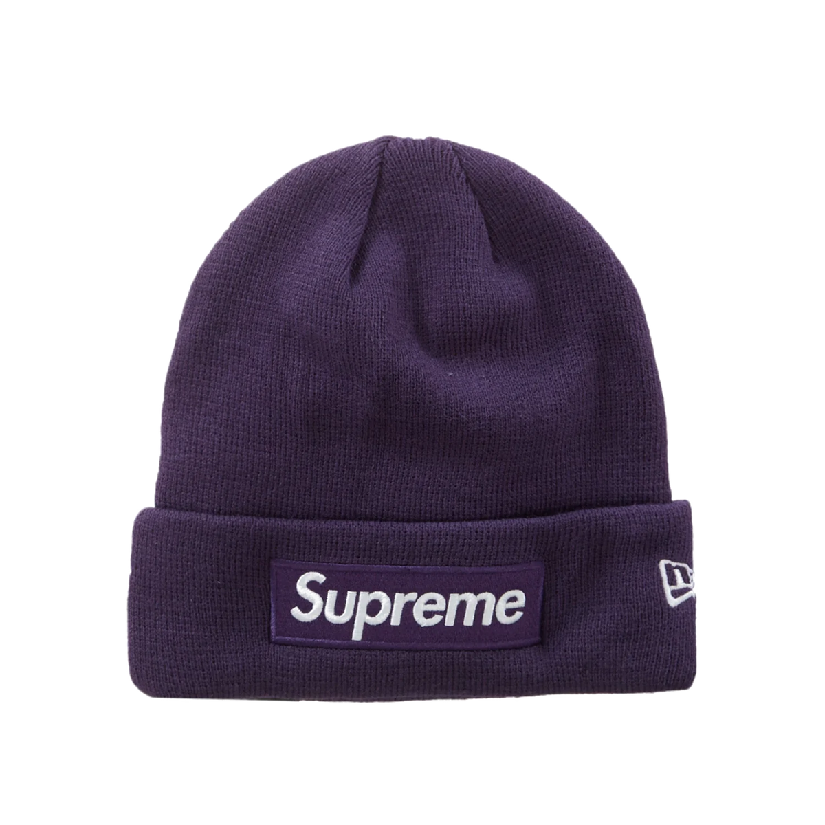 Supreme New Era Box Logo Beanie FW23 Dark Purple True to Sole
