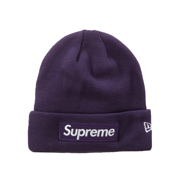 Supreme New Era Box Logo Beanie FW23 Dark Purple